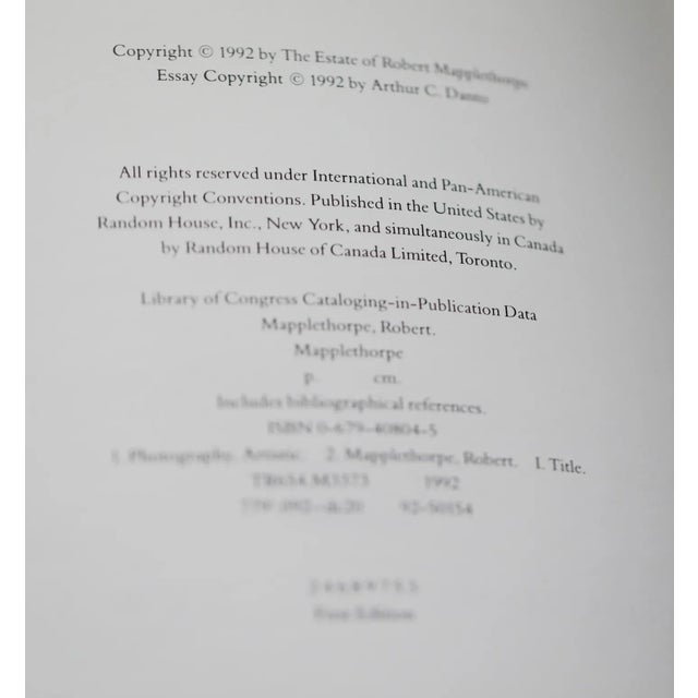 1992 First Edition Robert Mapplethorpe Hardcover Photobook For Sale - Image 4 of 10