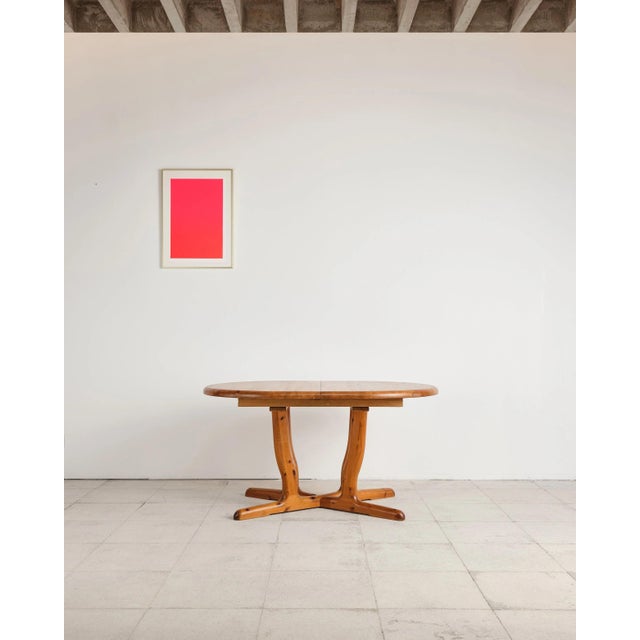 Brutalist Extendable Dining Table in Pine attributed to Rainer Daumiller, Denmark, 1970s For Sale - Image 9 of 18