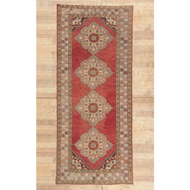 Vintage Turkish Oushak Rug, 04'10 X 11'03 For Sale - Image 10 of 10