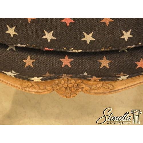 Pair French Louis XIV Fauteuil Open Arm Chairs For Sale - Image 9 of 9