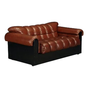 Bounty' Leather Loveseat by L. Davanzati for The Pace Collection, 1980s