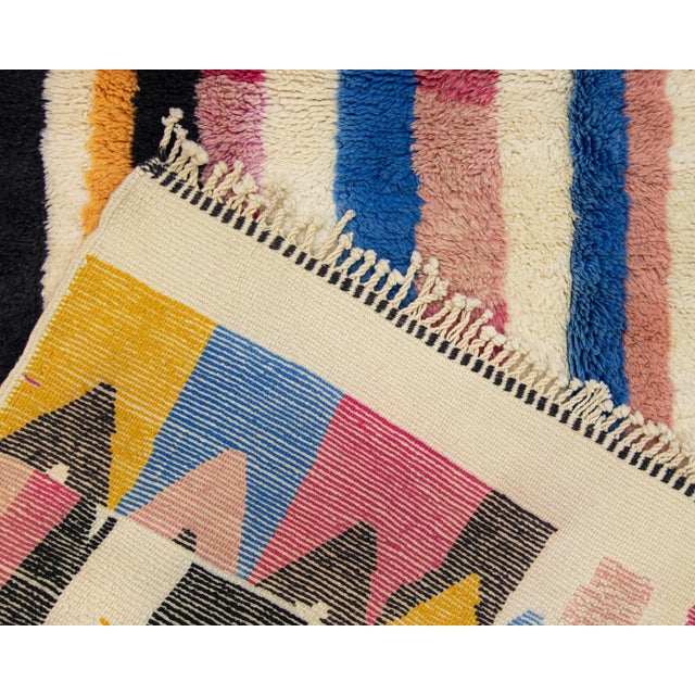 Hand-Knotted Wool Rug by Azele Studio For Sale - Image 4 of 10