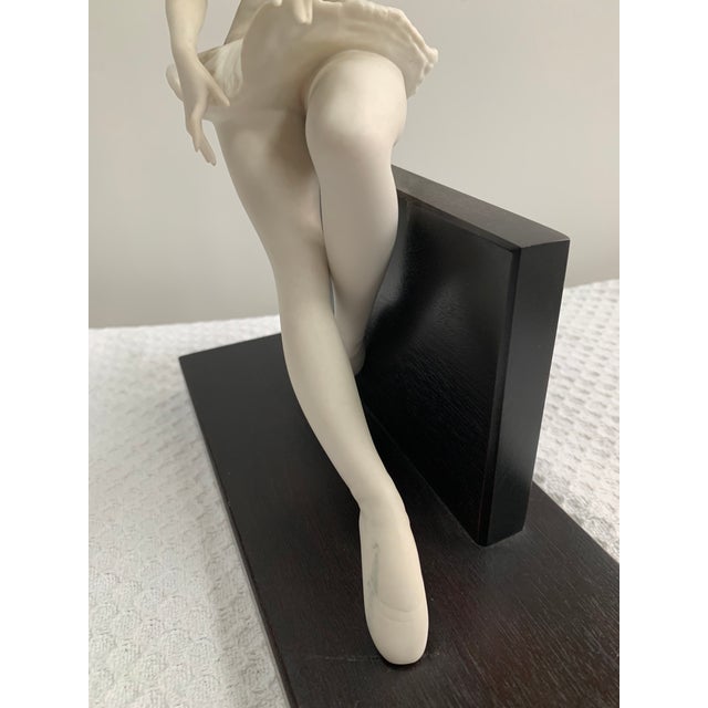 Cybis Ballerina "On-Cue" Bisque Figurine on Wooden Base For Sale - Image 9 of 13