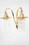 Gold Art Deco Double Light Brass Wall Lamps with Glass Sticks, Vienna, Austria, 1920s, Set of 2 For Sale - Image 8 of 18