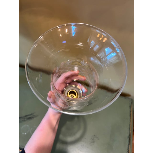 Brass Vintage Colonial Williamsburg Style Brass Wall Sconces With Etched Glass Shades - a Pair For Sale - Image 8 of 10