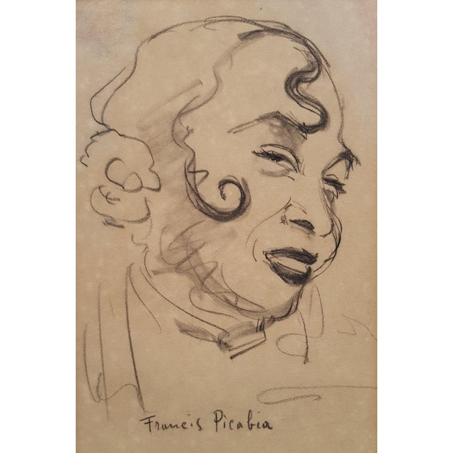 Superb portrait of a woman by Francis PICABIA circa 1940, who looks very much like Joséphine BAKER. PICABIA was inspired...