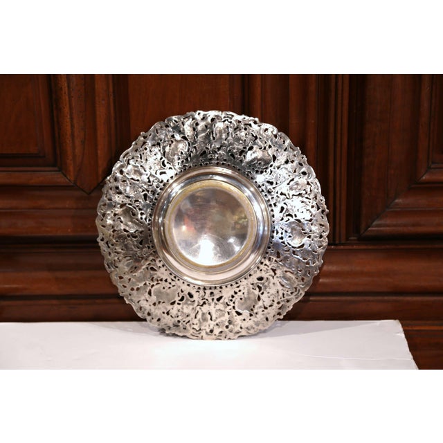 19th Century French Silver-Plated Repoussé Serving Basket For Sale In Dallas - Image 6 of 6