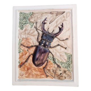 Ceramic Stag Tile by Staffan Johnsson for Jie Gantofta, 1980s For Sale