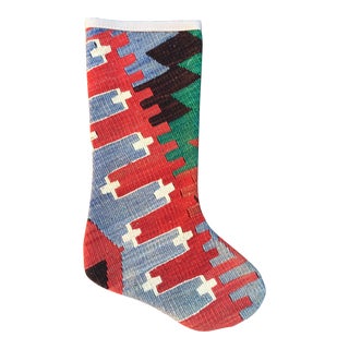 Vintage Kilim Christmas Stocking For Sale