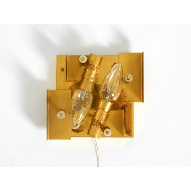 Kinkeldey Crystal Glass and Brass Wall Lamp in Mint, 1960s For Sale - Image 16 of 18
