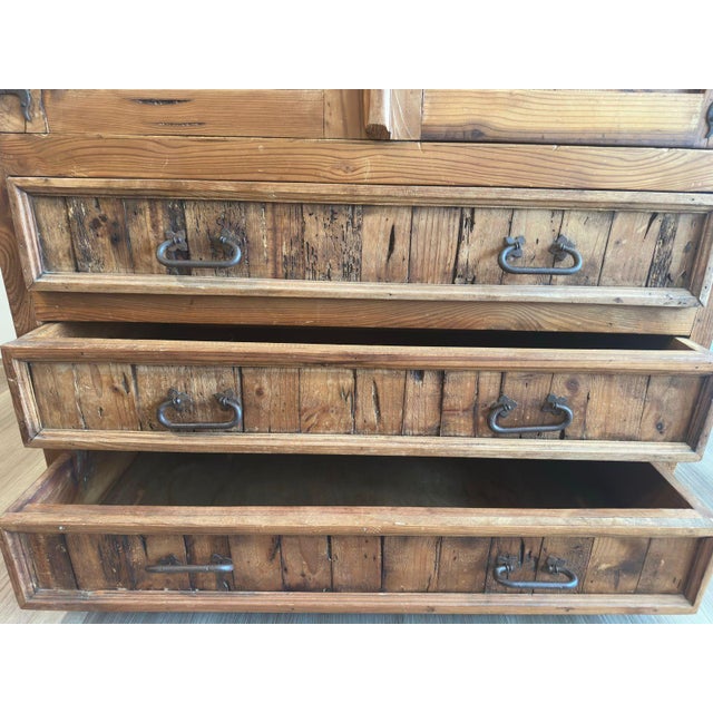 Vintage Carved Wood Accent Cabinet With Decorative Panels For Sale - Image 11 of 11