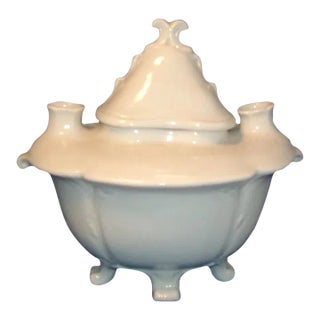 Antique Art Deco Schwarzburg Art Deco Blanc De Chine Porcelain Pastille Incense Burner For Sale