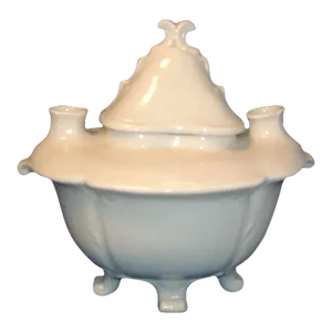 Antique Art Deco Schwarzburg Art Deco Blanc De Chine Porcelain Pastille Incense Burner
