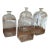 Antique 19th Century Delicate Hand Blown Etched and Decorated Bottle Decanters- Set of 4 For Sale