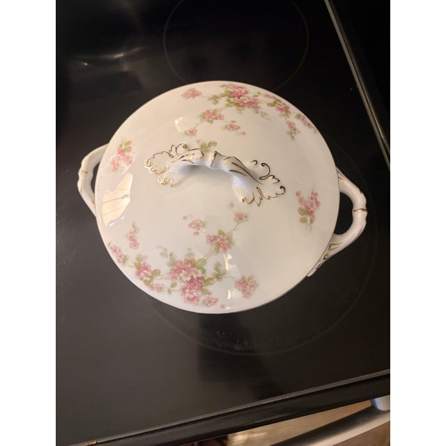 Antique Royal Schwarzburg German Fine China Covered Casserole Serving Dish For Sale - Image 4 of 10