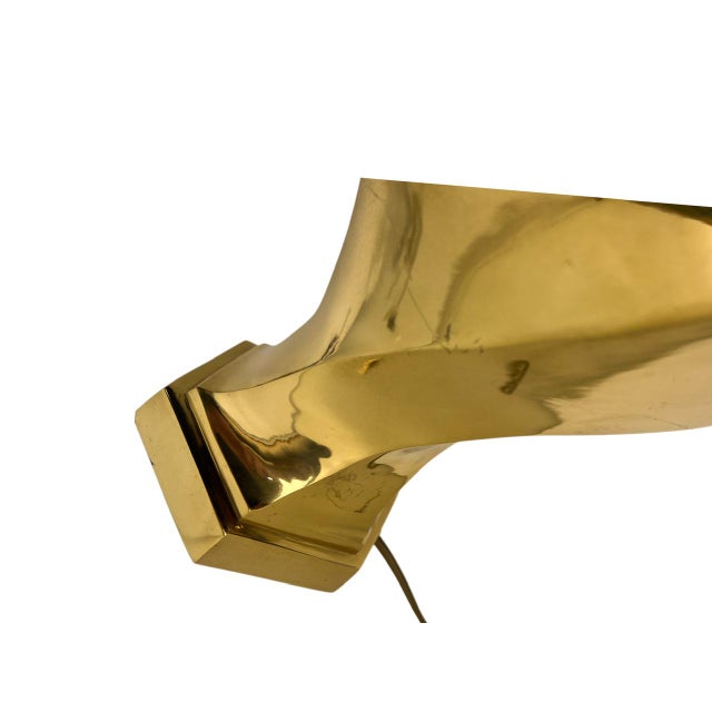 Spiral Brass Urn Table Lamp, 1960s For Sale - Image 9 of 11