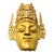 Articulated Balinese Hand-Carved Albesia-Wood Rama Deity Mask & Pierced Openwork Crown For Sale