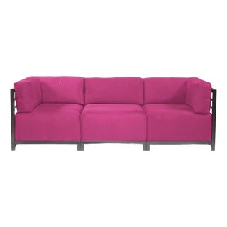 Axis 3pc Sectional Regency Fuchsia Titanium Frame For Sale