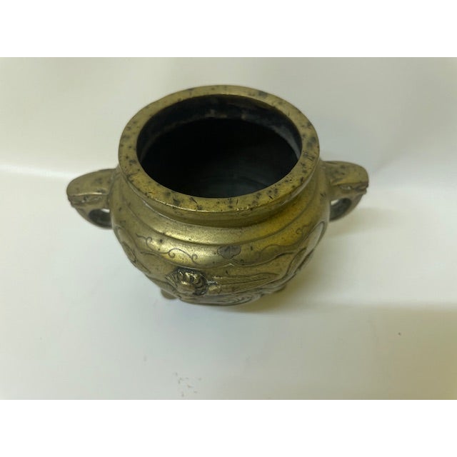 Chinese Antique 19th Century Chinese Cast Bronze Phoenix Censer For Sale - Image 3 of 17