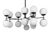 Zodiac 18-Light Contemporary Mirrored Glass Globe Chandelier - Brass, Gunmetal, Nickel, Opal Mat, Marbled, Ribbon Glass - Made to Order by Schwung For Sale