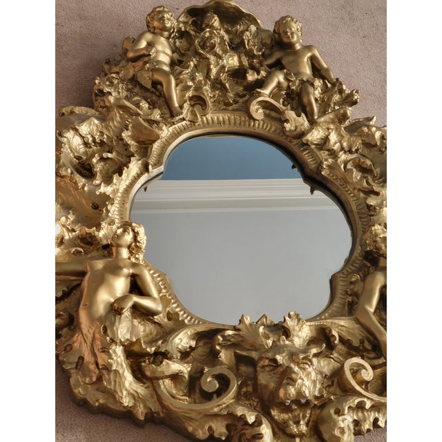 Glass Monumental Adam & Eve Mirror For Sale - Image 7 of 18