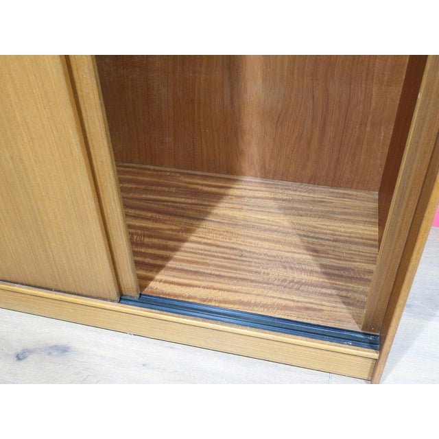 Mid Century Modern Vintage Teak Sliding Door Armoire Wardrobe in the Style of Austinsuite Danish Style For Sale - Image 12 of 14