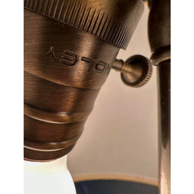 1940s Pair of MCM Designer Richard Lindley Melrose Place Celadon Porcelain Table Lamps For Sale - Image 11 of 13