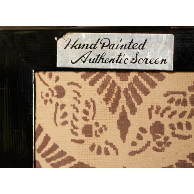 "Sakura", C. 1960s Showa Era Japanese Painted Byobu Screen For Sale - Image 16 of 18
