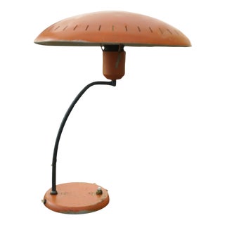 Mid-Century Orange Junior Desk Lamp by Louis Kalff for Philips, 1950s For Sale