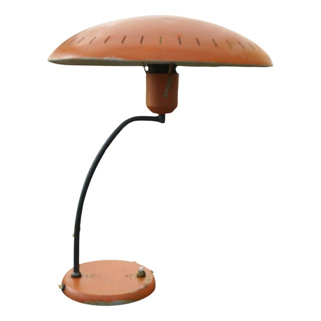 Mid-Century Orange Junior Desk Lamp by Louis Kalff for Philips, 1950s For Sale