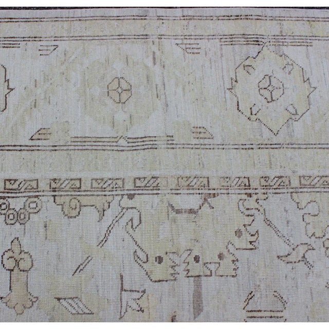 Shabby Chic Transitional Tabriz Rug in Light Tones by Keivan Woven Arts, 9'9" X 13'8" For Sale - Image 3 of 6