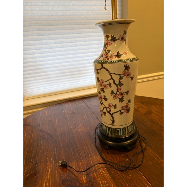 Mid 20th Century Norman Perry Cherry Blossom Porcelain Lamp For Sale - Image 10 of 16