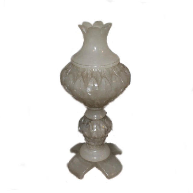 Art Deco 1920’s Alabaster Table Lamp Not Wired For Sale - Image 3 of 4