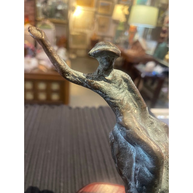 Rustic MCM Bull Rider Bronze by Kim Bernard (1942- ) For Sale - Image 3 of 9