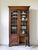 Antique English Oak Leaded Glass Bookcase, Cabinet For Sale - Image 9 of 10