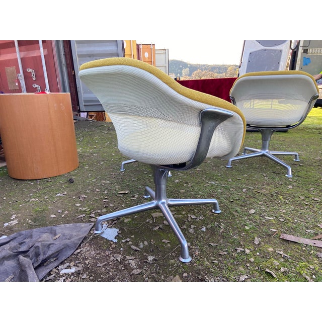 Mustard Steelcase Modern Lounge Chair Set or 5 For Sale - Image 8 of 12