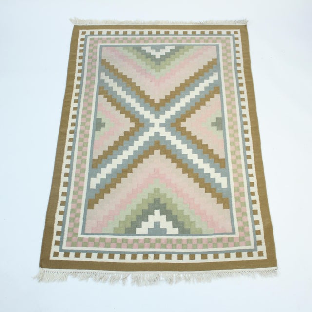 Modern Flat Weave Kelim Rug For Sale - Image 3 of 10