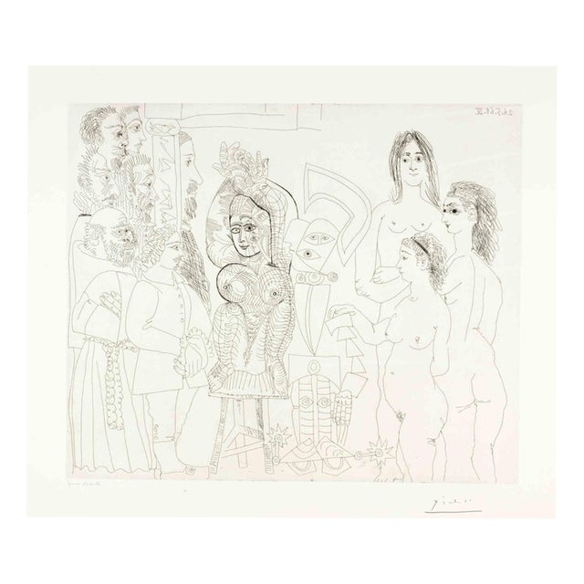 Pablo Picasso, Notable Spaniards Visiting a Brothel, 1960s, Etching For Sale