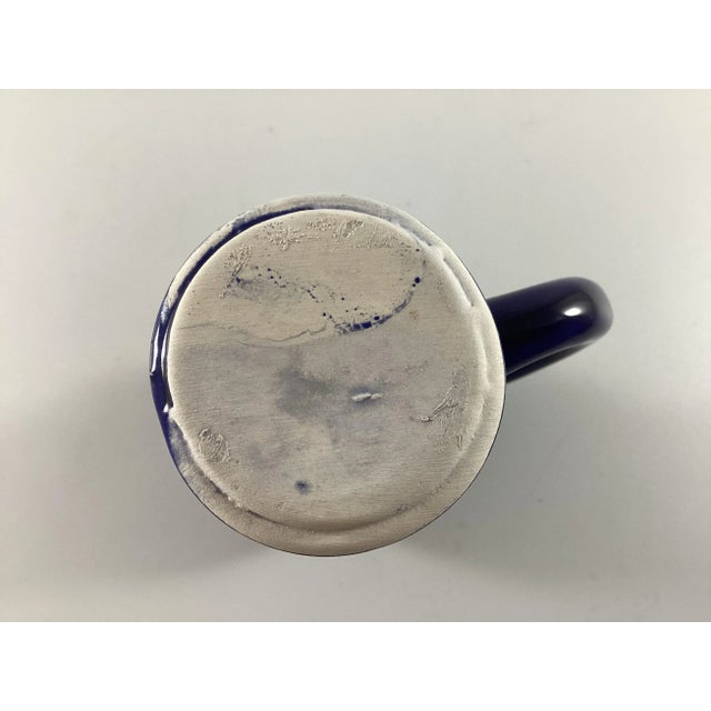Everard & Gallo 1970’s Blue Cobalt Ceramic Candle Holder For Sale In Boston - Image 6 of 9