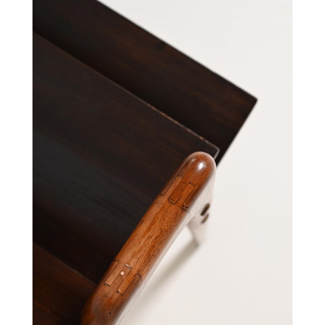 Wood Vintage Magazine Rack in Beech and Ash, 1950s For Sale - Image 7 of 10