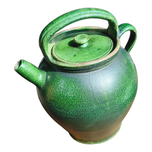 Vintage French Provence Green Glaze Gargoulette/Pottery Jug