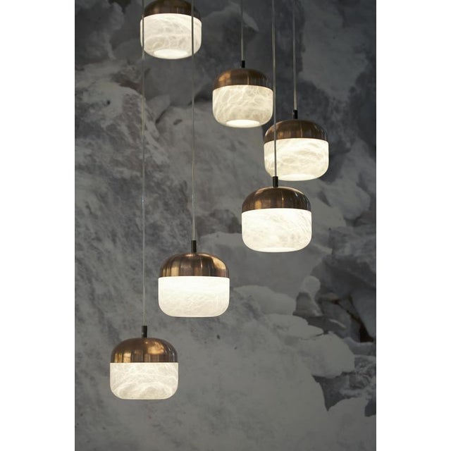 Not Yet Made - Made To Order Copper Large Pendant Lamp by United Alabaster For Sale - Image 5 of 13