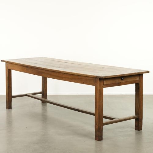 Large Antique French Farmhouse Dining Table in Oak, Early 1800s For Sale - Image 15 of 15