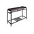 Natural Wood Dark Brown Minimalistic Slim Legs Console Foyer Side Table For Sale - Image 4 of 14