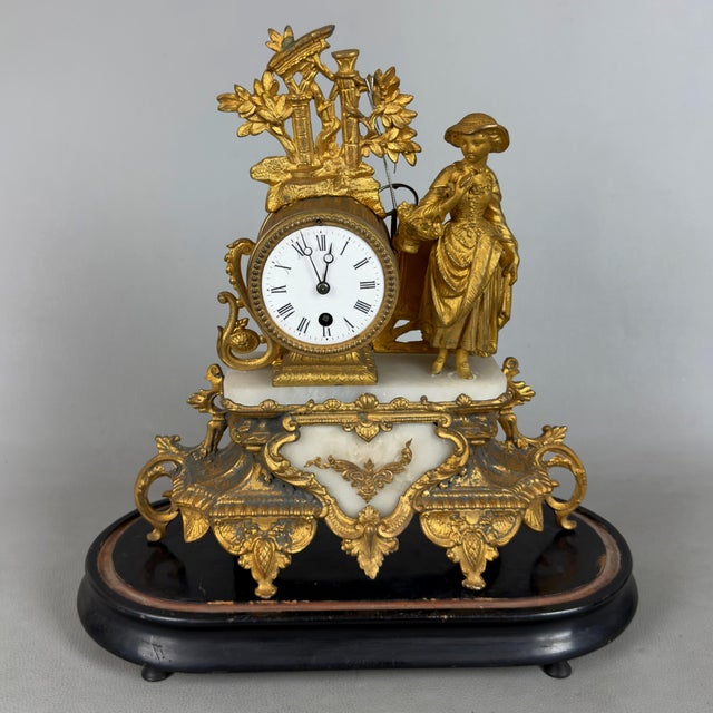 Antique 19th Century Parisian Fireplace Clock For Sale - Image 12 of 12