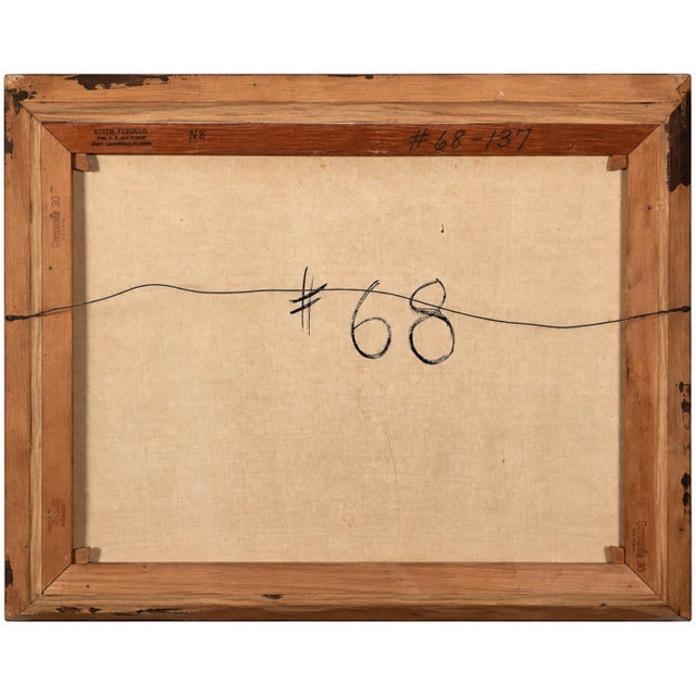 Edith Ferullo Mid-Century Edith Ferullo Original Nude Painting in Hand-Carved Wood Frame For Sale - Image 4 of 8