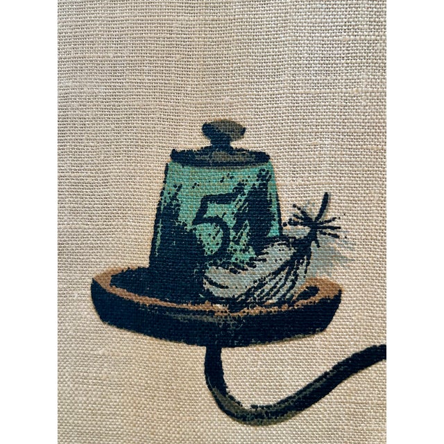 Wood Mid-20th Century Framed Folk Art "Chicken on a Scale" by Luther Travis For Sale - Image 7 of 12