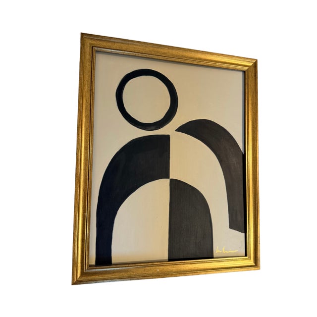 Mid-Century Modern Contemporary Abstract Expressionist Painting by Bryan Boomershine Framed For Sale - Image 3 of 4