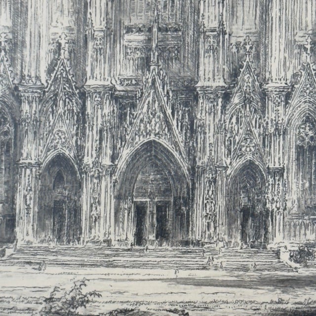 1920s Antique German Paul Geissler Signed Original Etching Cologne Cathedral C. 1920 For Sale - Image 5 of 12