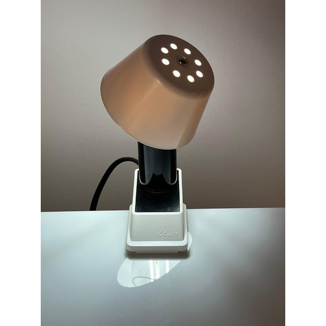 White Clamp Lamp with Metal Shade from Elios For Sale - Image 9 of 11